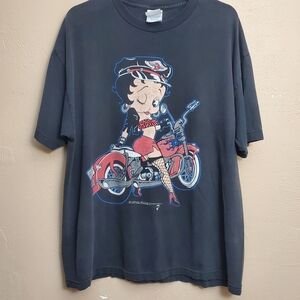 Vintage 90s Betty Boop Motorcycle T-Shirt